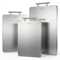 CoachmanCooks Titanium Cutting Board Set of 3, 100% Pure Titanium Food Grade Kitchen Chopping Board, Double-Sided Non-Toxic Easy to Clean & Dishwasher Safe, for Meats, Fruits and Vegetables (M+L+XL
